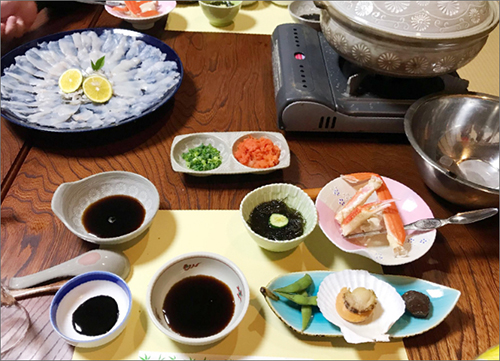 写真：旅行先の食卓